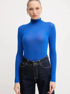 Tommy Hilfiger longsleeve kolor niebieski z półgolfem WW0WW48268