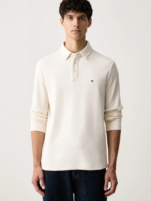 Tommy Hilfiger longsleeve męski bawełniany z elastanem beżowy