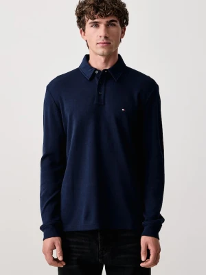 Tommy Hilfiger longsleeve męski bawełniany z elastanem granatowy