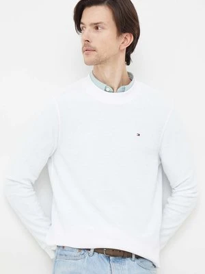 Tommy Hilfiger longsleeve męski kolor biały gładki MW0MW34251