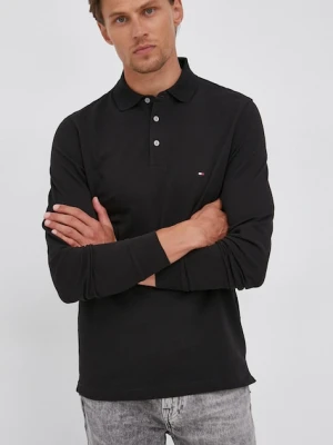 Tommy Hilfiger Longsleeve męski kolor czarny gładki