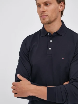 Tommy Hilfiger Longsleeve męski kolor granatowy gładki