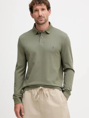Tommy Hilfiger longsleeve męski kolor zielony gładki MW0MW20183