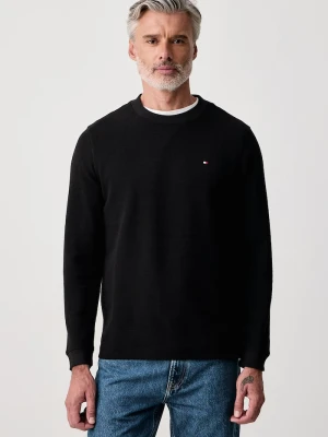 Tommy Hilfiger longsleeve męski z bawełną czarny