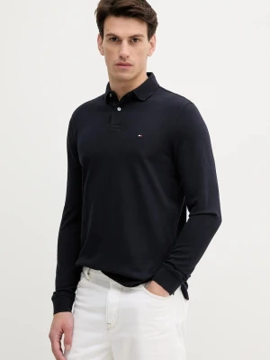 Tommy Hilfiger longsleeve męski z bawełną granatowy