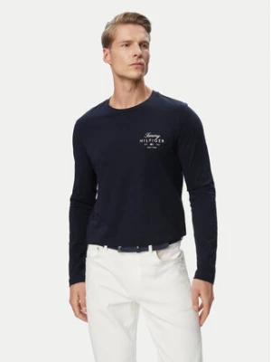 Tommy Hilfiger Longsleeve Script Stack MW0MW43225 Granatowy Regular Fit