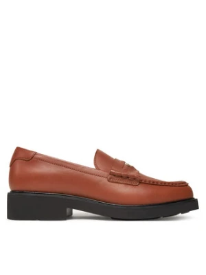 Tommy Hilfiger Lordsy Crest Squarish Toe Penny Loafer FW0FW08633 Brązowy
