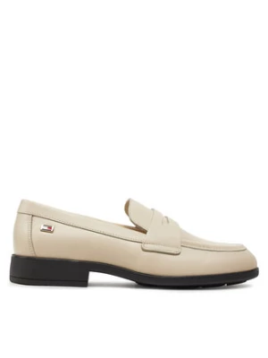 Tommy Hilfiger Lordsy Flag Leather Classic Loafer FW0FW08030 Beżowy