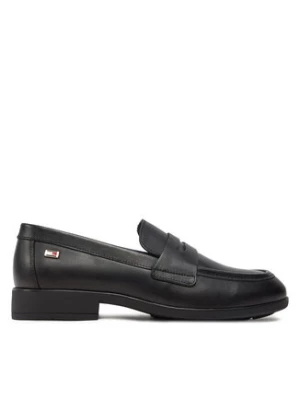 Tommy Hilfiger Lordsy Flag Leather Classic Loafer FW0FW08030 Czarny