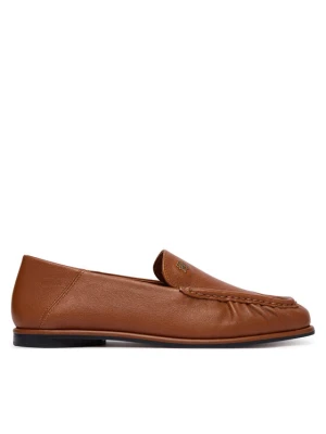 Tommy Hilfiger Lordsy Leather Ruched Toe Loafers FW0FW09250 Brązowy