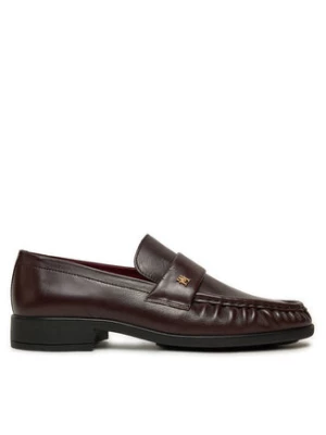 Tommy Hilfiger Lordsy Loafer Soft Nappa Pleated Toe FW0FW08362 Bordowy