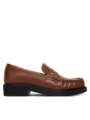 Tommy Hilfiger Lordsy Th Square Toe Leather Loafer FW0FW08977 Brązowy