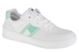 Tommy Hilfiger Low Cut Lace-Up Sneaker T3A4-32143-1351A166, Dla dziewczynki, Białe, buty sneakers, skóra syntetyczna, rozmiar: 36