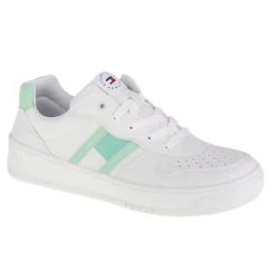 Tommy Hilfiger Low Cut Lace-Up Sneaker T3A4-32143-1351A166, Dla dziewczynki, Białe, buty sneakers, skóra syntetyczna, rozmiar: 36