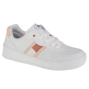 Tommy Hilfiger Low Cut Lace-Up Sneaker T3A4-32143-1351X134, Dla dziewczynki, Białe, buty sneakers, skóra syntetyczna, rozmiar: 37