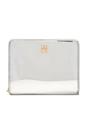 Tommy Hilfiger Portfel Med Za W/Flap Met AW0AW18037 Srebrny