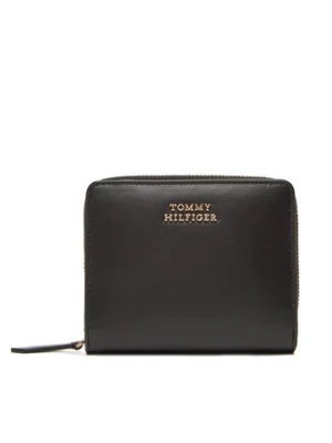 Tommy Hilfiger Mały Portfel Damski Th Leather Slg Med Za Flap AW0AW17499 Czarny