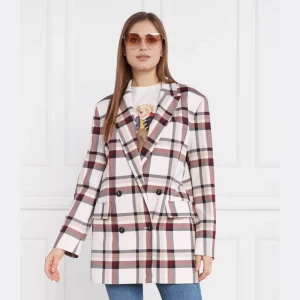 Tommy Hilfiger Marynarka GLOBAL STRIPE CHECK DB | Regular Fit