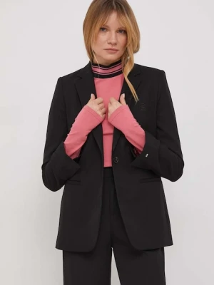 Tommy Hilfiger marynarka kolor czarny jednorzędowa WW0WW39977