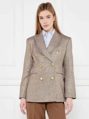 Tommy Hilfiger Marynarka LUREX | Loose fit | z dodatkiem wełny