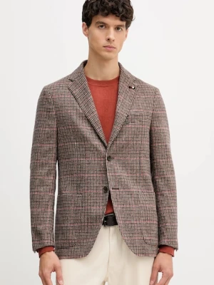 Tommy Hilfiger marynarka z dodatkiem wełny męska kolor brązowy FSTHL6949.FSTH510