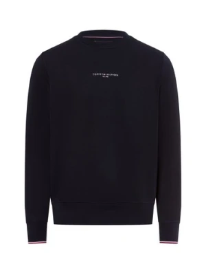 Tommy Hilfiger Męska bluza nierozpinana Mężczyźni Bawełna niebieski jednolity,
