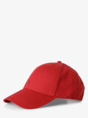 Tommy Hilfiger Męska czapka z daszkiem Mężczyźni Bawełna czerwony jednolity,