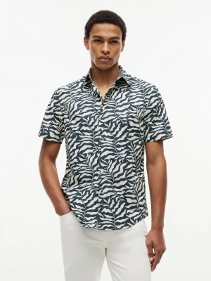 Tommy Hilfiger Męska koszula casual Mężczyźni Regular Fit Bawełna (100%) szary,