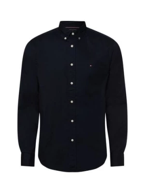 Tommy Hilfiger Męska koszula casual Mężczyźni Regular Fit Bawełna niebieski jednolity,