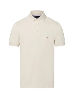 Tommy Hilfiger Męska koszulka polo Mężczyźni Bawełna beżowy jednolity,