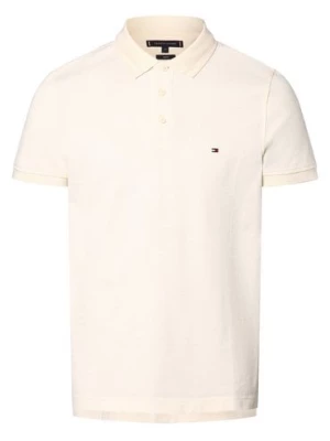 Tommy Hilfiger Męska koszulka polo Mężczyźni Bawełna biały|beżowy|żółty jednolity,