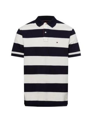 Tommy Hilfiger Męska koszulka polo Mężczyźni Bawełna niebieski|biały w paski,