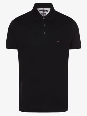 Tommy Hilfiger Męska koszulka polo Mężczyźni Bawełna niebieski jednolity,