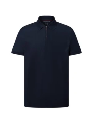 Tommy Hilfiger Męska koszulka polo Mężczyźni Bawełna niebieski jednolity,