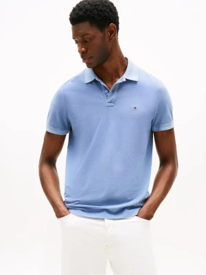 Tommy Hilfiger Męska koszulka polo Mężczyźni Bawełna niebieski jednolity,