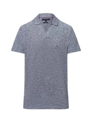 Tommy Hilfiger Męska koszulka polo Mężczyźni Bawełna niebieski marmurkowy,