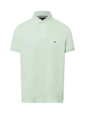 Tommy Hilfiger Męska koszulka polo Mężczyźni Bawełna zielony jednolity,