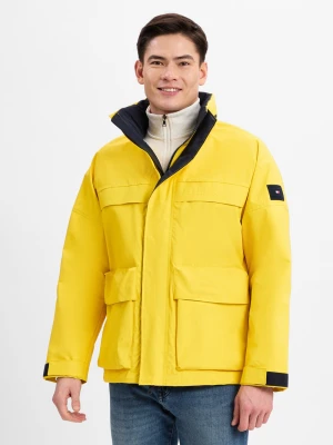 Zdjęcie produktu Tommy Hilfiger Męska kurtka funkcjonalna - REGATTA MID LENGTH JACKET Mężczyźni Sztuczne włókno żółty jednolity,
