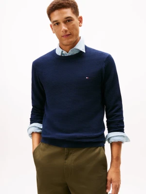 Tommy Hilfiger sweter z dzianiny Mężczyźni Bawełna niebieski,
