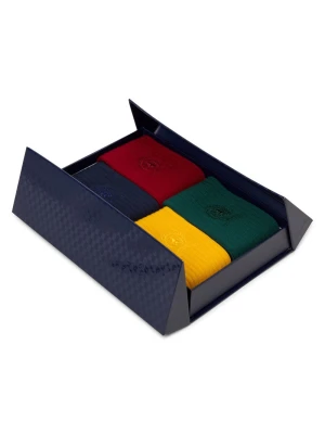 Tommy Hilfiger Męskie 4-pak skarpet w pudełku prezentowym Mężczyźni Bawełna wielokolorowy,
