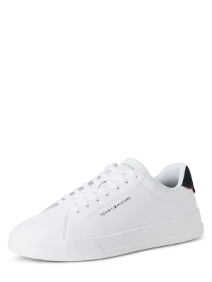 Tommy Hilfiger Męskie buty sportowe z zawartością skóry Mężczyźni skóra biały,