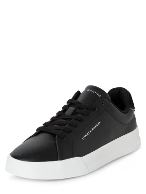 Tommy Hilfiger Męskie buty sportowe z zawartością skóry Mężczyźni skóra czarny jednolity,