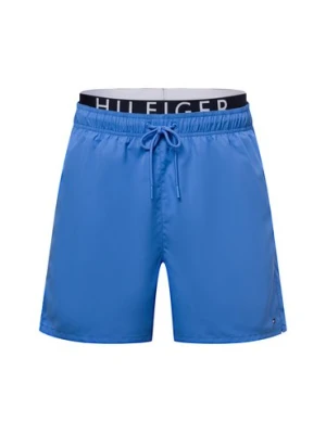 Tommy Hilfiger Męskie kąpielówki Mężczyźni Sztuczne włókno niebieski jednolity,