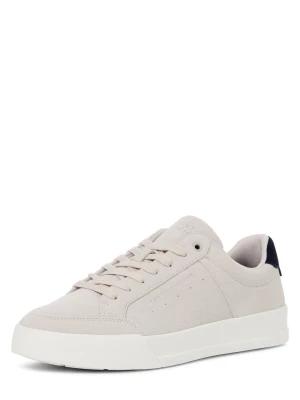 Tommy Hilfiger Męskie skórzane buty sportowe Mężczyźni skóra szary jednolity,