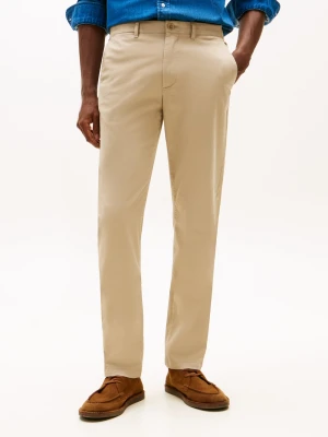 Tommy Hilfiger Męskie spodnie chino - Denton Mężczyźni Bawełna beżowy,