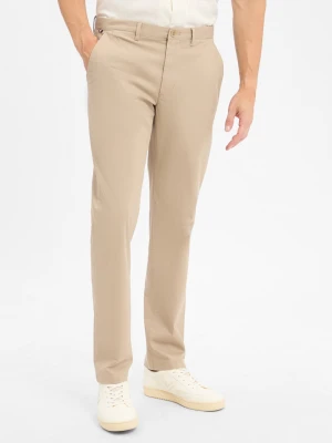Tommy Hilfiger Męskie spodnie chino - Denton Mężczyźni Bawełna beżowy jednolity,