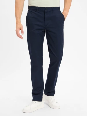 Tommy Hilfiger Męskie spodnie chino - Denton Mężczyźni Bawełna niebieski jednolity,