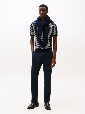 Tommy Hilfiger Męskie spodnie chino - Denton Mężczyźni niebieski jednolity,