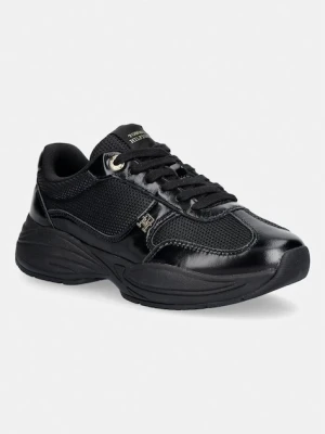 Tommy Hilfiger MODERN RUNNER SHINY LEATHER sneakersy damskie czarny
