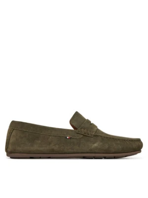 Tommy Hilfiger Mokasyny Casual Hilfiger Suede Driver FM0FM04998 Zielony